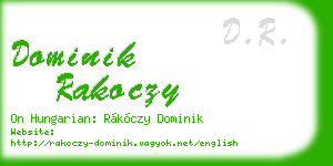 dominik rakoczy business card