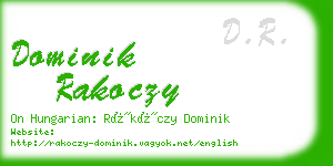 dominik rakoczy business card